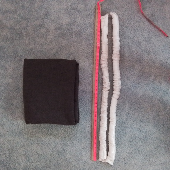 Allen+Roth Woven Brown Black Out Curtain with cream tiebacks. - Picture 11 of 12